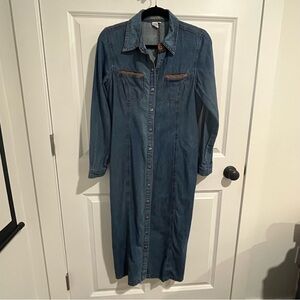 ISABELLA BIRD | Chambray Blue Jean Maxi Dress -Size 8